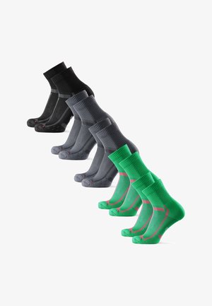 LONG DISTANCE 5 PACK - Calcetines de deporte - black grey green