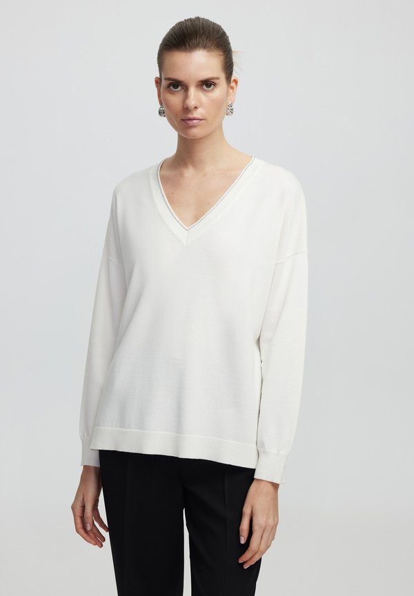 STONE - Strickpullover - ecru