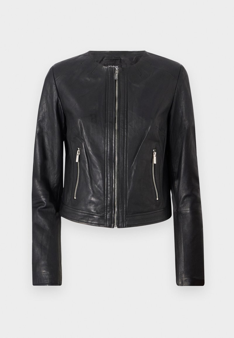 OCHNIK Leren jas zwart OCHNIK Leren jas zwart