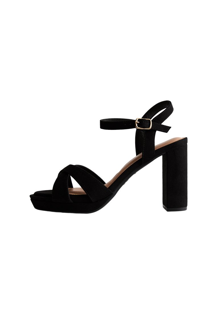 Sandales à Talons Hauts New Look En Simili Daim Noir - Taille 6 UK (39 EU), Occasion