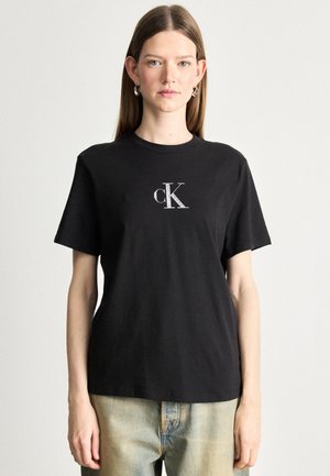 CLASSIC TEE - Printtipaita - black/silver-coloured