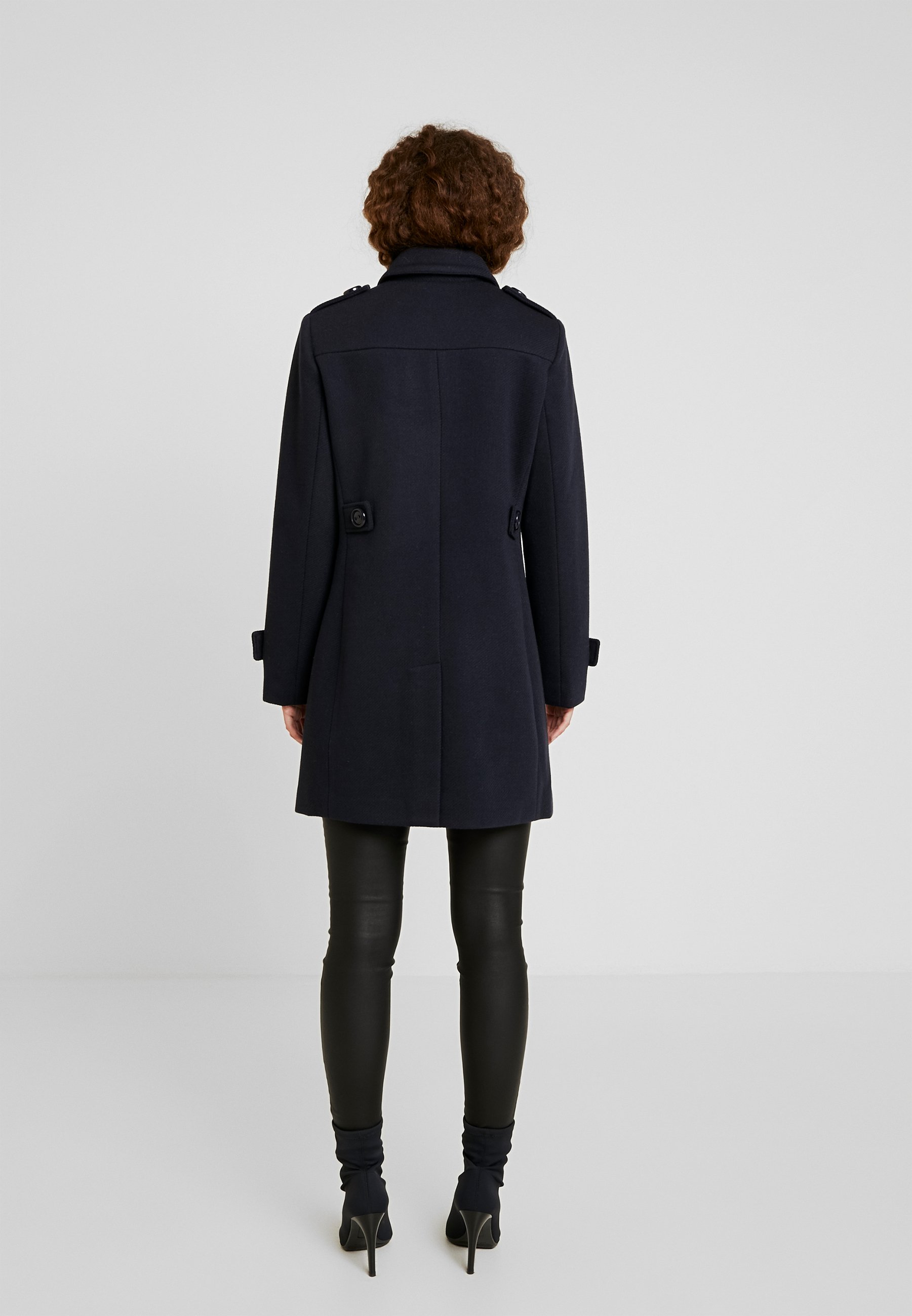 Fashion Union Petite DOUBLE BREASTED PEA COAT Kort kåpe Lea Jacket Navy Zfashion.no