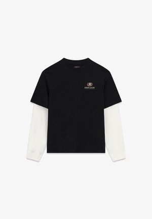Guess, BEDRUCKTES LOGO-T-SHIRT - Langarmshirt - schwarz