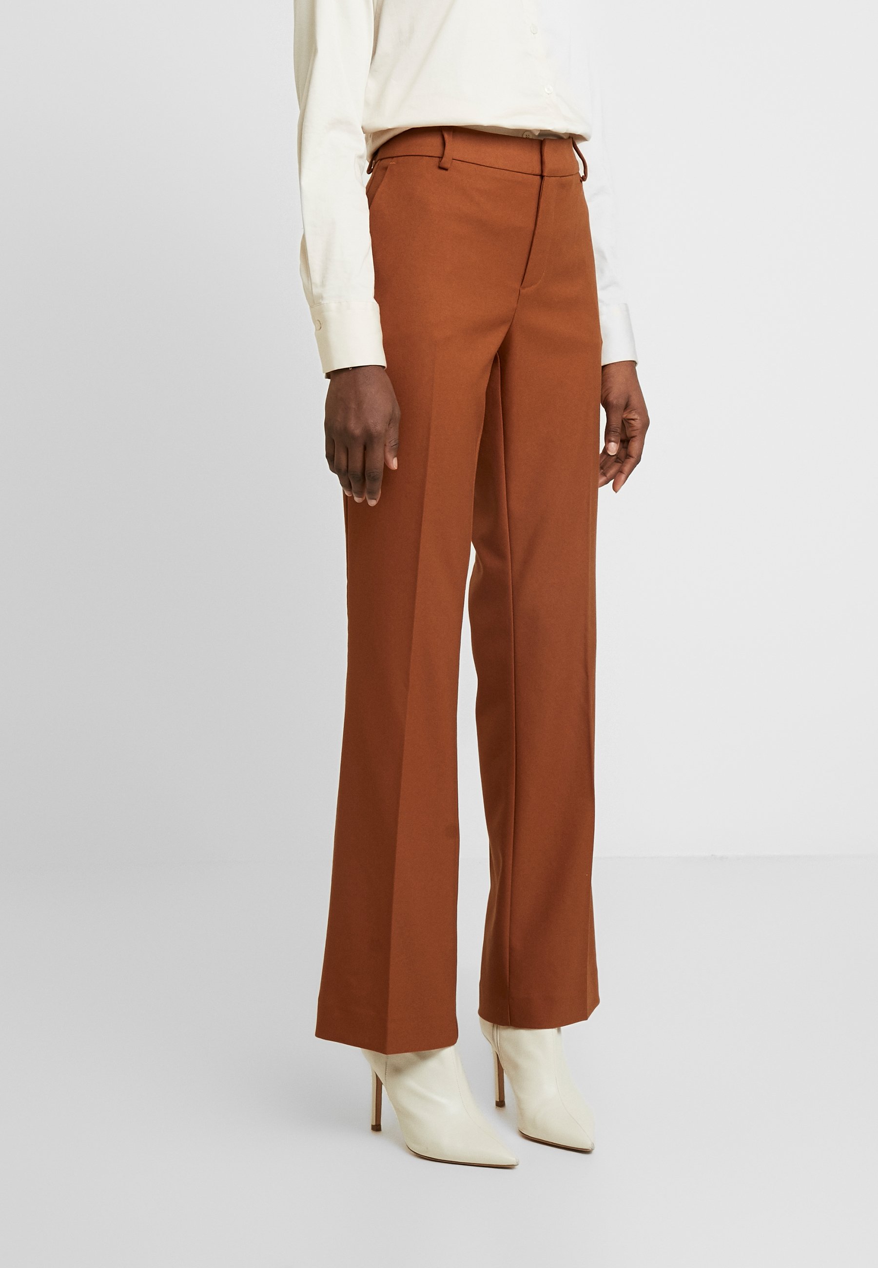 Mos Mosh FARRAH TWIGGY PANT Bukse brown Zalando.no Brown Pant Bukser Med Høyt Liv | MOS MOSH | Slim fit bukser