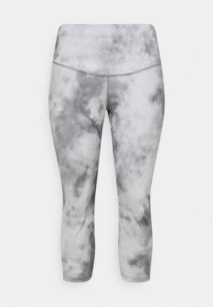 ONE CROP PLUS - Tights - smoke grey/white