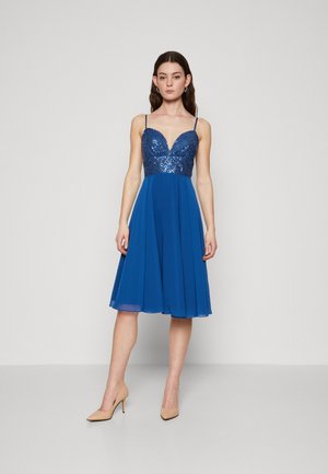 SEQUIN TOP DRESS - Koktailové šaty/večierkové šaty - azure blue