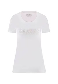 SLIM FIT LOGO - T-shirt con stampa - weiß