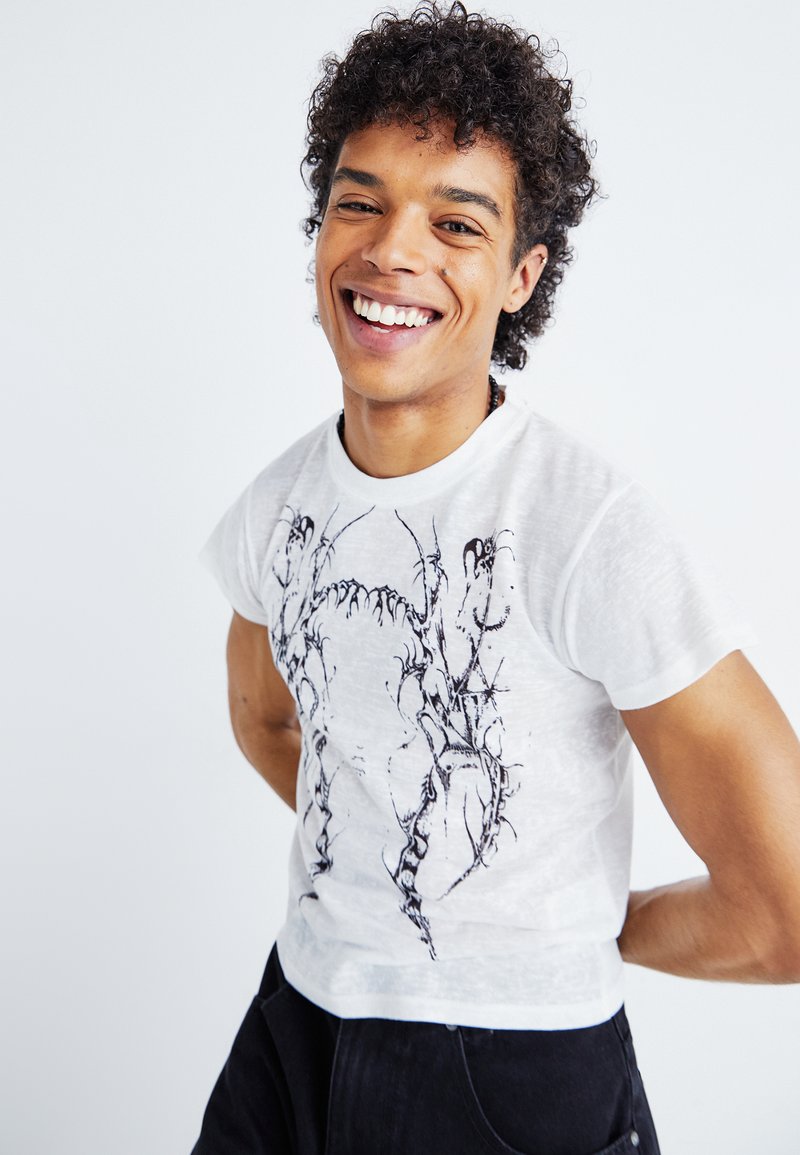 Jaded London LAZYWILLY INK BABY TEE - T-shirts print - white