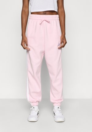 ESSENTIALS 3 STRIPES LOOSE PANTS - Tepláky - clear pink/white