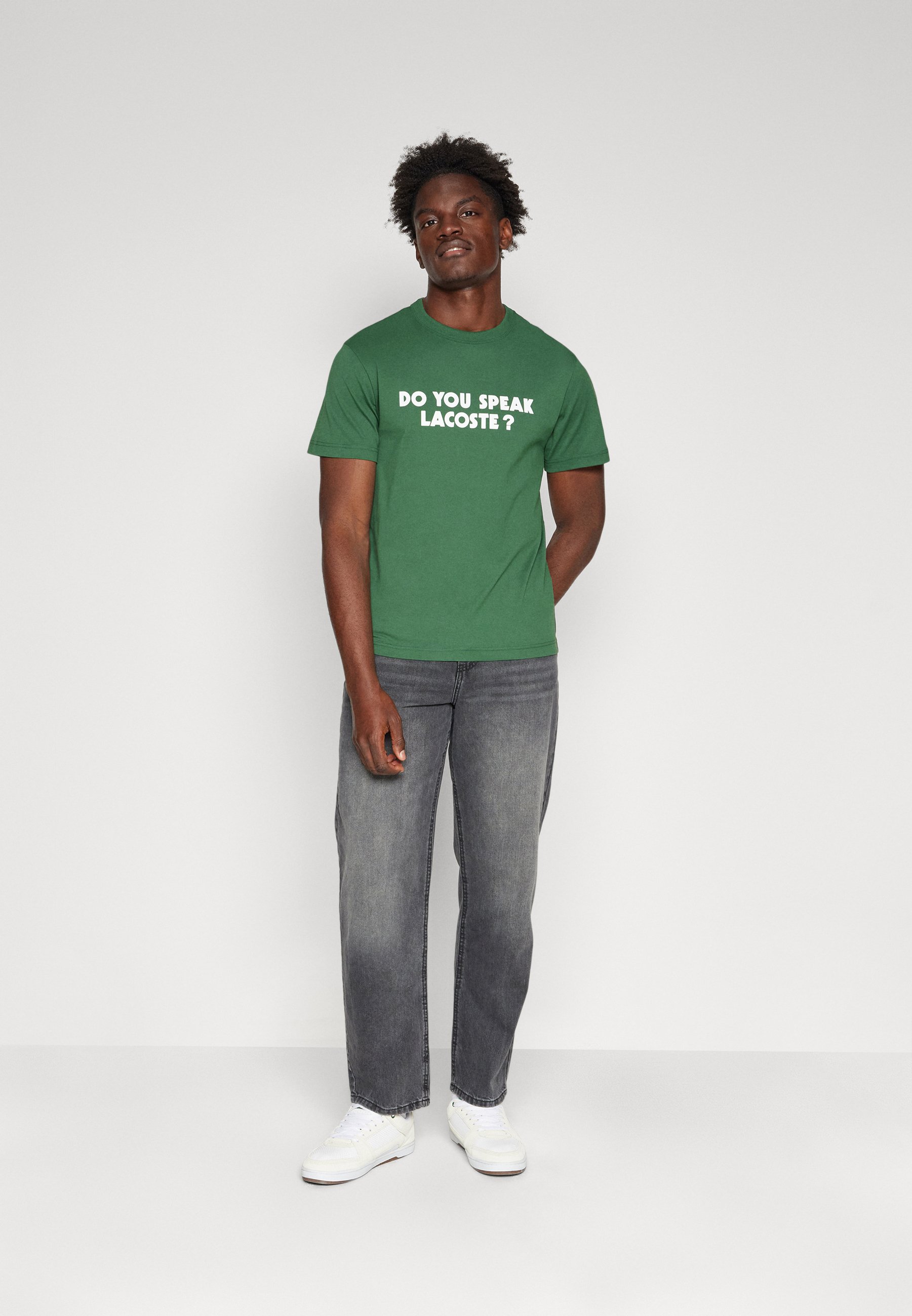 Lacoste MESSAGING - Print T-shirt - green - Zalando.co.uk