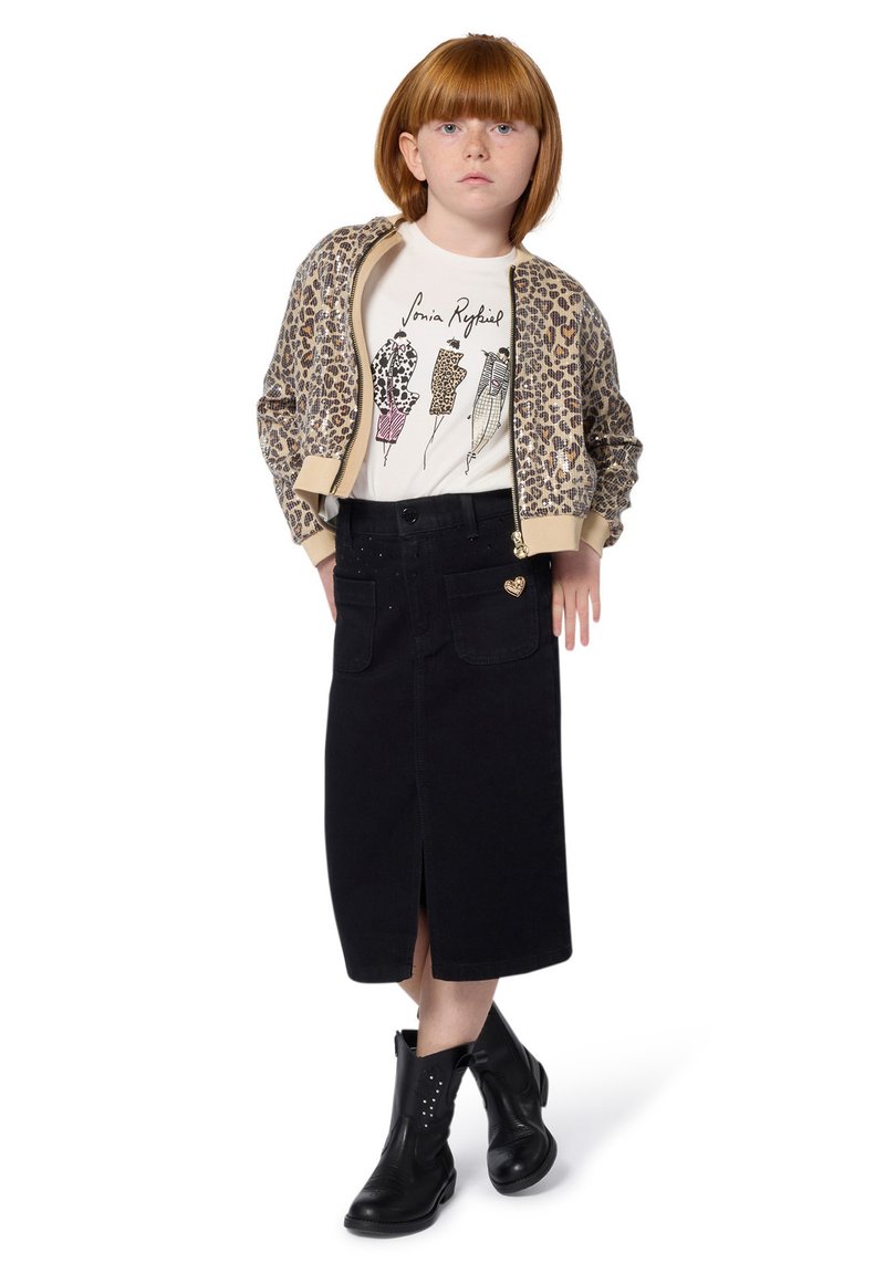 Sonia Rykiel MIDI VAN - Denim skirt - black