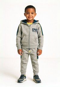 MINOTI ZIP THROUGH HOODIE - Mikina so zipsom - light-grey