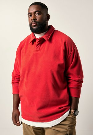 Fleecepullover - velvet red