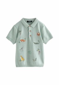 Next - SHORT SLEEVE EMBROIDERED - Polo majica - mineral blue Miniaturna slika 1