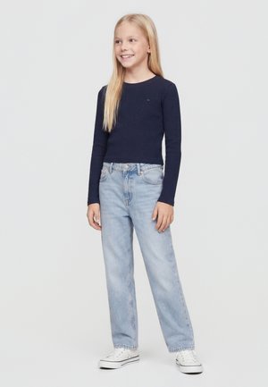 Tommy Hilfiger POINTELLE - Topper langermet - dark night navy