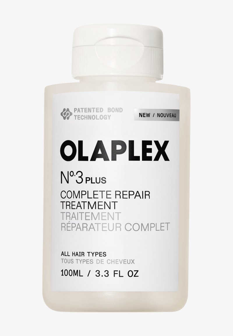 Olaplex No.3 Plus komplett reparasjonsbehandling flaske, 100 ml, for alle hårtyper, med patentert bindeteknologi og ny formuleringsetikett.