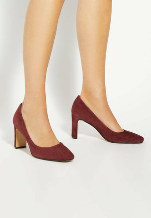 High heels - burgundy