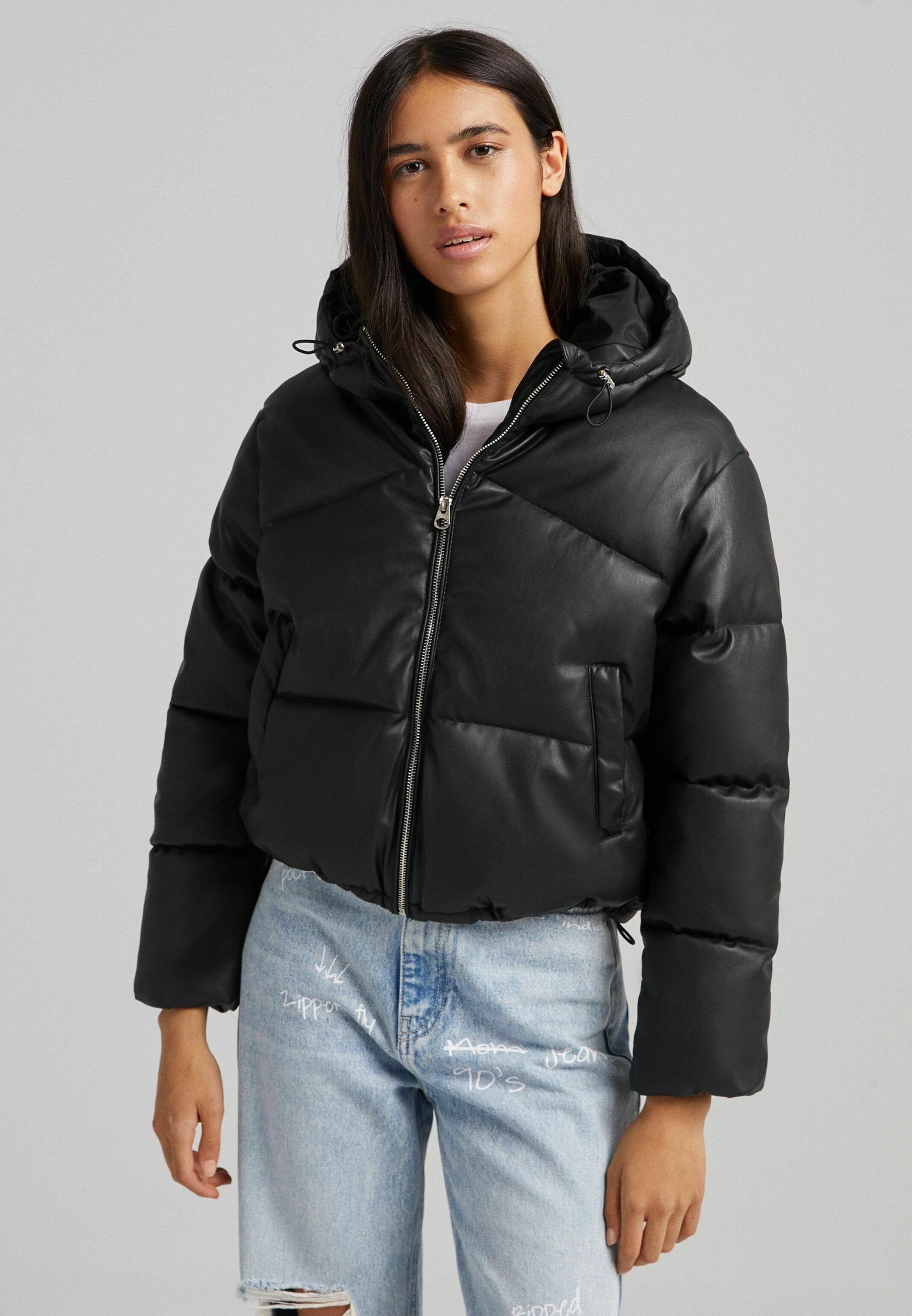 veste noir bershka
