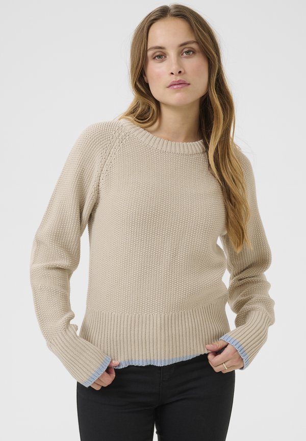 DIANNA WITH ROUND NECK - Strickpullover - feather gray