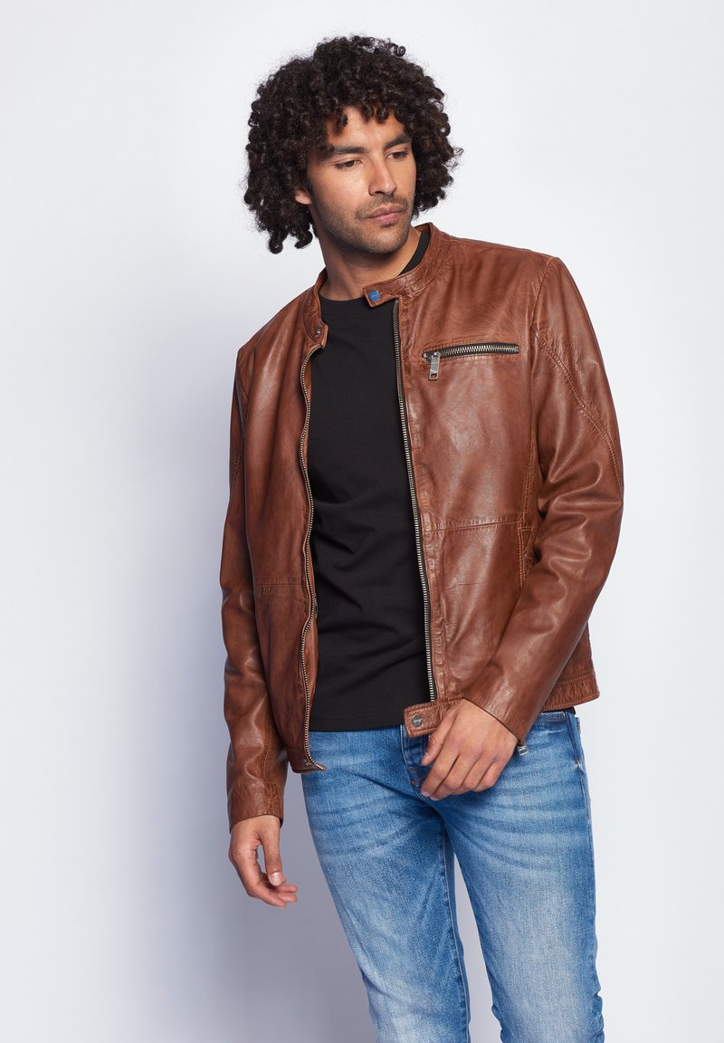 Maze Lederjacke - cognac