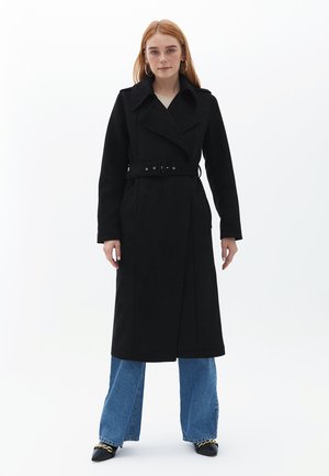 LANGER MIT GÜRTEL - Trench - black