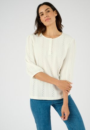 AJOURÉE ET BRODÉE - Strickpullover - blanc cassé