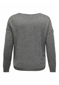 ONLY Carmakoma CARMARGARETA LS PULLOVER KNT NOOS - Pullover - chocolate torte