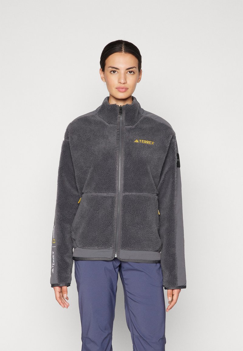 adidas Terrex NATIONAL GEOGRAPHIC JACKET UNISEX - Flísová bunda - grey six