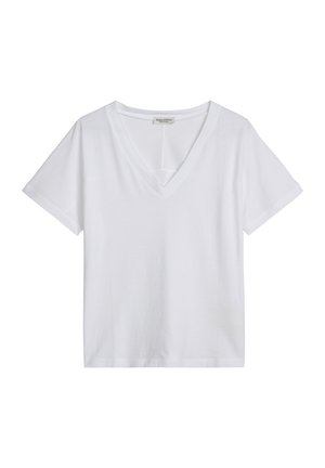 Marc O'Polo, T-SHIRT, SHORT SLEEVE, V NECK - Lihtne T-särk - white