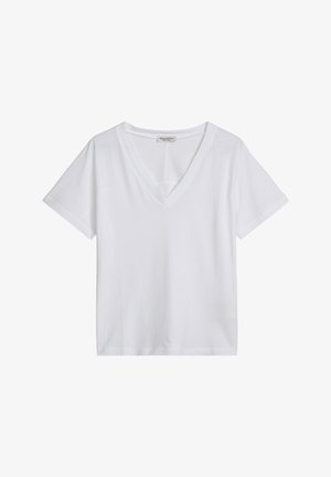 Marc O'Polo, T-SHIRT, SHORT SLEEVE, V NECK - Lihtne T-särk - white