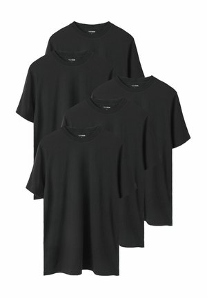 5ER-PACK - Navadna majica - black