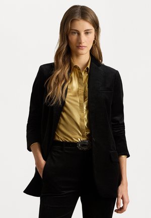 WILONA STRETCH VELVET BLAZER - Blazer - black