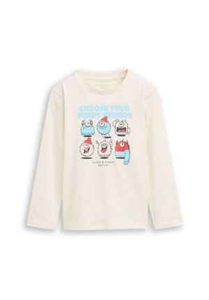 LANGARM MIT PRINT - Long sleeved top - wool white