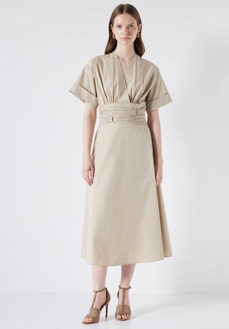 Ipekyol REGULAR FIT DRAPED  - Denní šaty - stone