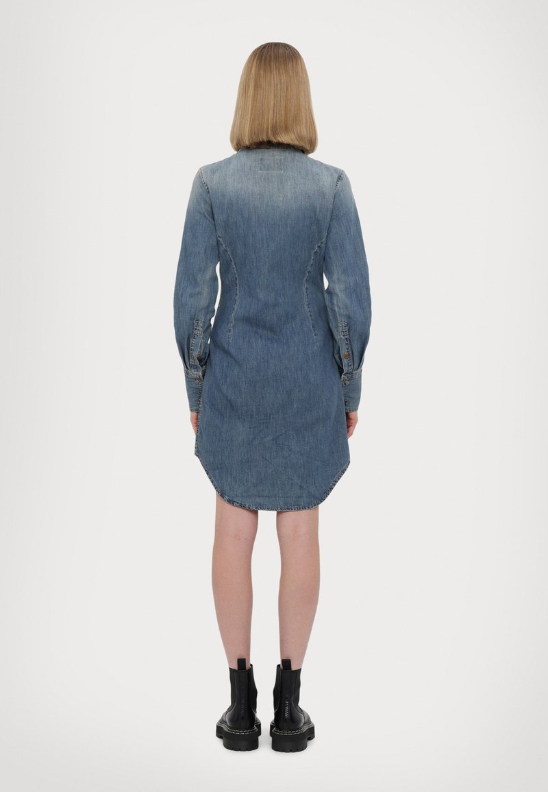 vivienne westwood denim dress Meghan Denim Shirt Dress In Blue