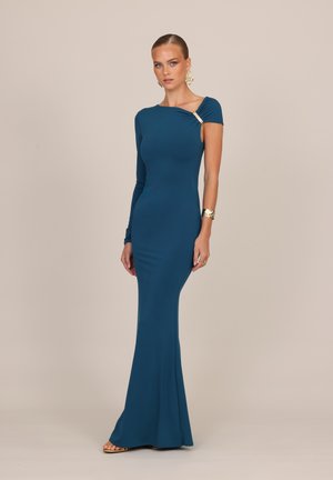 WAL G. AVELINE ONE SLEEVE  - Vestido largo - dark teal blue