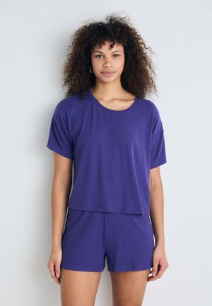 LSCN BY LASCANA SHORTY SET - Komplet pižame - violet-blue