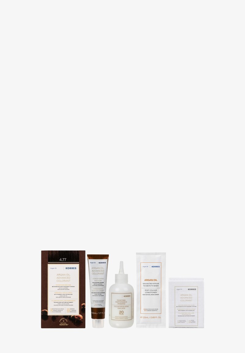 KORRES - ARGAN OIL ADVANCED HAIR COLOURING - Hårfärg - dark chocolate / schokobraun intensiv 4.77, Förstora