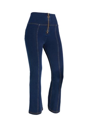 Freddy, VITA ALTA CON ZIP FONDO CROPPED - Jeans bootcut - denim indigo tob seams