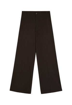 Bershka, WIDE-LEG - TROUSERS - Pantalon classique - dark brown