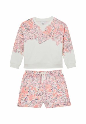 FLORAL-PRINT SET - Bluză de molton - pink print