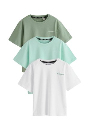 REGULAR FIT - LOGO CREW 3 PACK - Tričko s potlačou - green blue