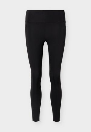 Even&Odd active, ESSENTIAL TRAINING FULL LENGH HIGH MID RISE LEGGINGS WITH SIDE POCKETS - Leggings - black