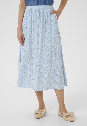 Cream CRTiah - A-line skirt - blue yellow small floral