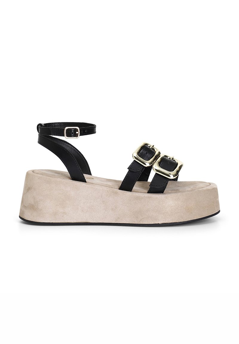 CAFèNOIR Sandali con plateau - black