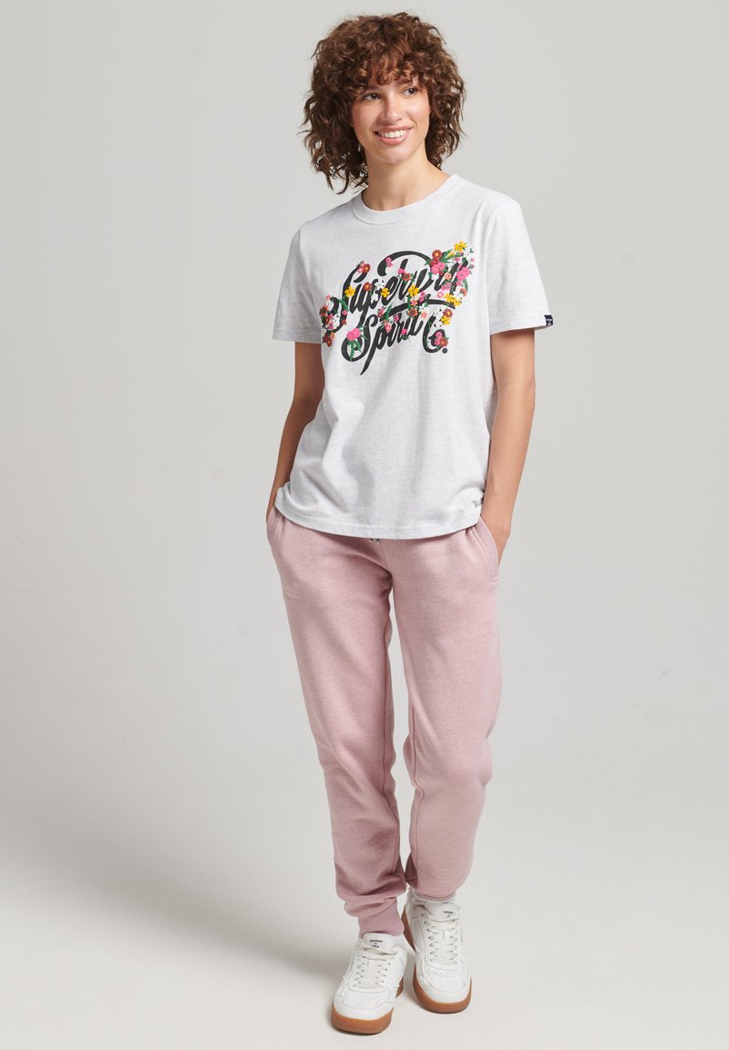 Superdry T-Shirt Donna Script Style Floral Tee – Maglietta Basic Con Stampa Floreale, Girocollo, Cotone Morbido, Casual Estivo - 3
