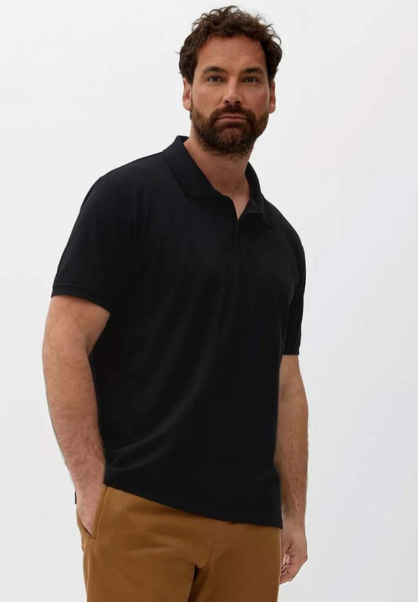 BASIC KNOPFLEISTE KRAGEN STÜCK - Poloshirt - schwarz