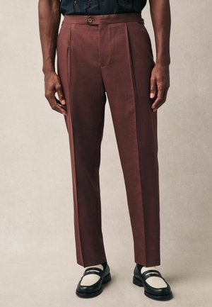 Next REGULAR FIT   - Suit trousers - rust brown