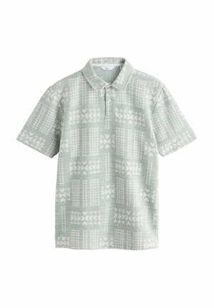REGULAR FIT - PATTERN BUTTON NECK - Polosärk - green
