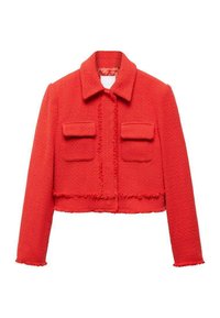 Veste Légère Courte MANGO Pour Femme - Taille S - Couleur Noir, Blanc Et Rouge - 100% Coton